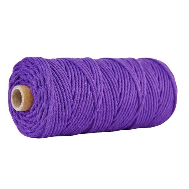 Macramé Cord 3Mm Of 100M Color Dark Purple
